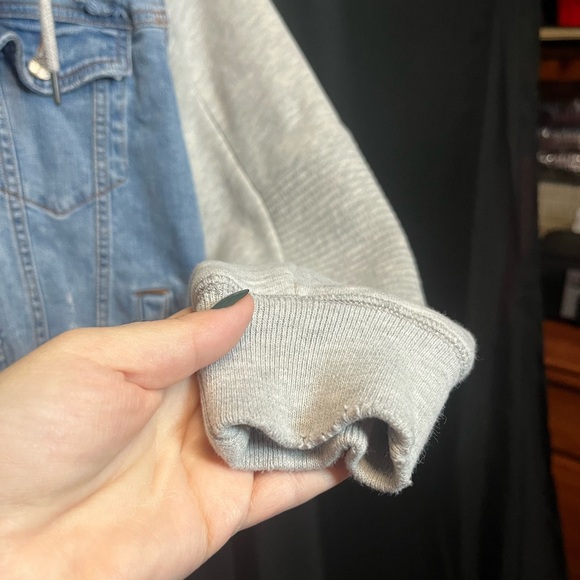 Hollister Epic Flex Denim Hooded Sweatshirt Unisex - Picture 4 of 15